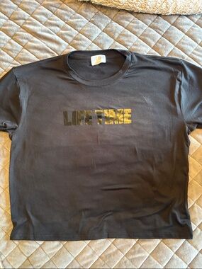 LIFETIME Black Logo Tee. Small